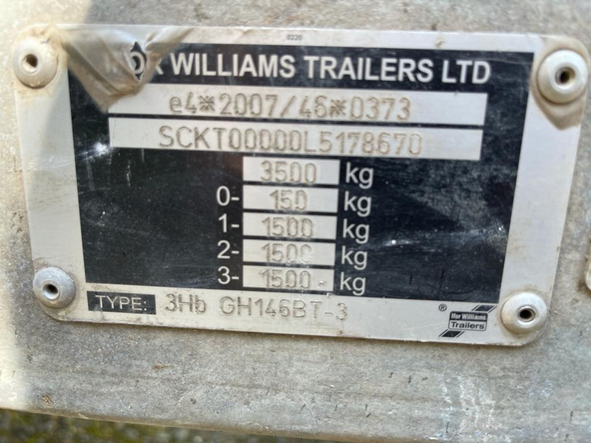 2020 IFOR WILLIAMS GH146BT-3 TRI-AXLE PLANT TRAILER *PLUS VAT* - Image 5 of 6