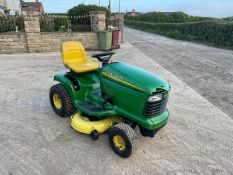 JOHN DEERE LT180 RIDE ON MOWER, RUNS DRIVES AND CUTS, 17hp JOHN DEERE V TWIN ENGINE *NO VAT*