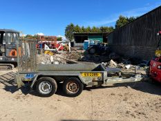 M+E TWIN AXLE PLANT TRAILER, 2600KG WEIGHT, 8FT x 4FT *PLUS VAT*