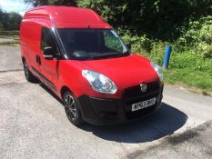 2013 FIAT DOBLO 16V XL MULTIJET LWB RED PANEL VAN, 1.6 DIESEL, SHOWING 41,860 MILES *NO VAT*