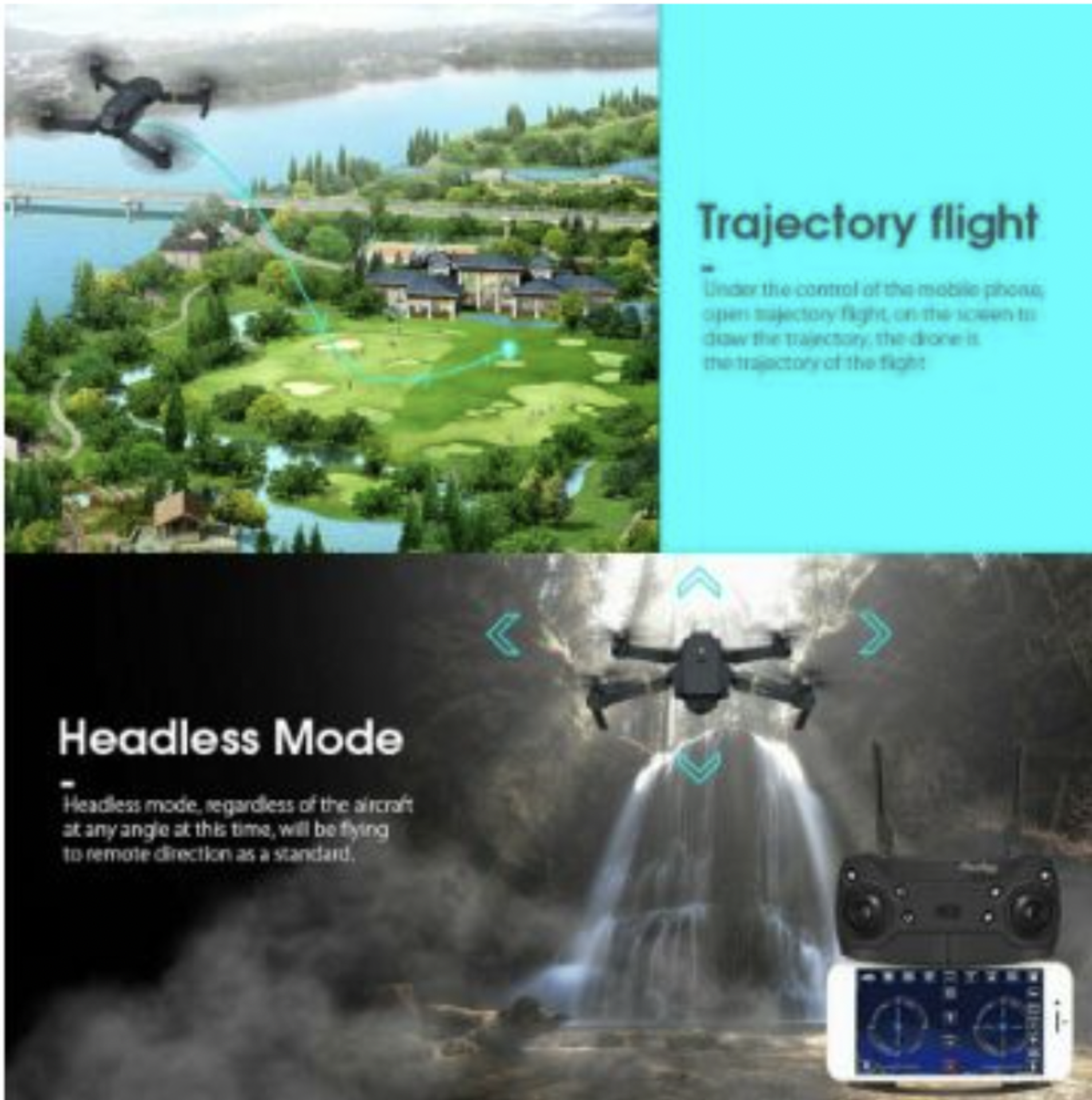 NEW & UNUSED DRONE X PRO WIFI FPV 1080P HD CAMERA FOLDABLE RC QUADCOPTER + BAG *PLUS VAT* - Image 10 of 13