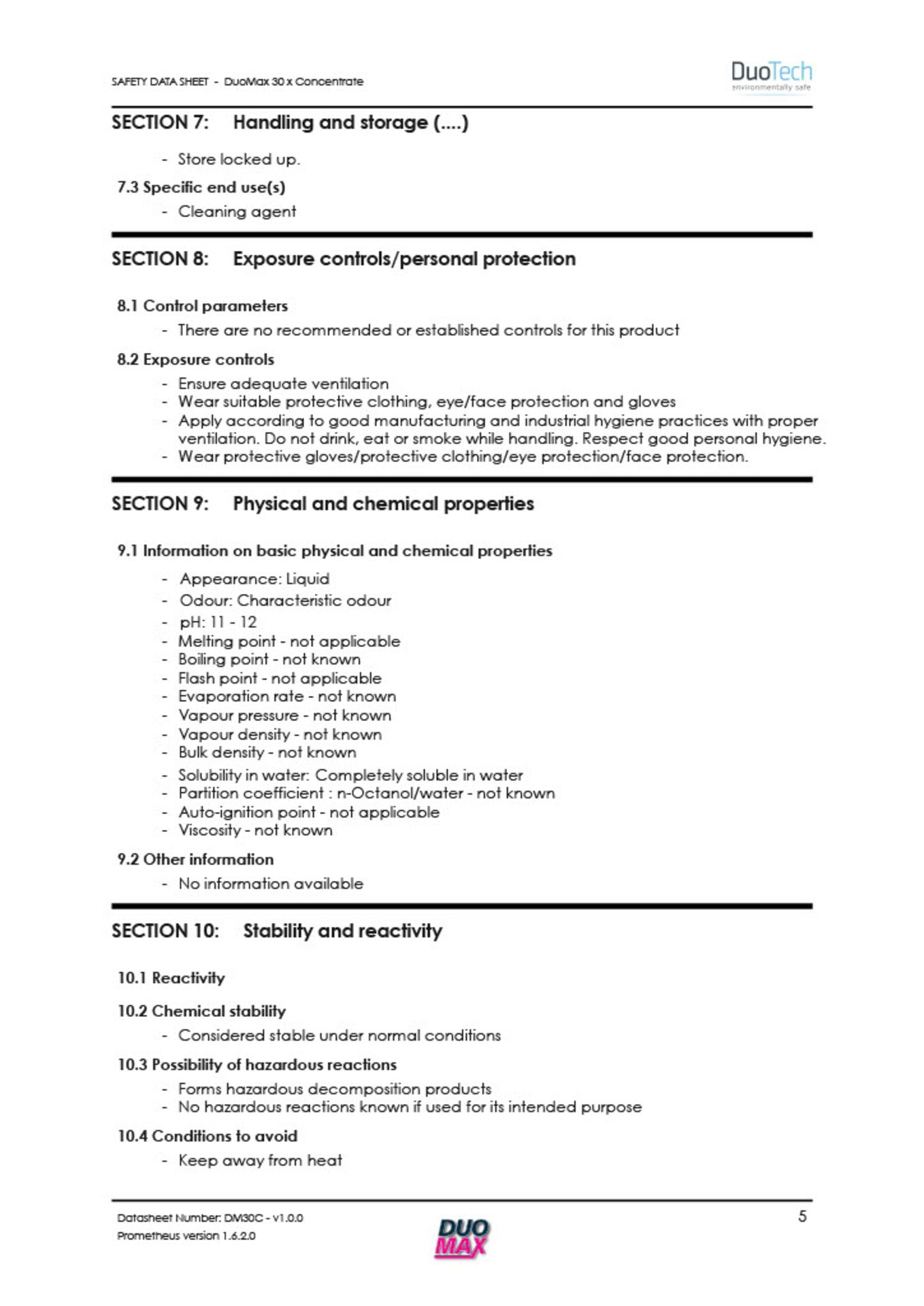 1000L IBC OF DUOMAX SUPER CONCENTRATED DISINFECTANT, MADE IN UK, MARCH 2020, ALL DOCUMENTS ATTACHED - Image 7 of 75