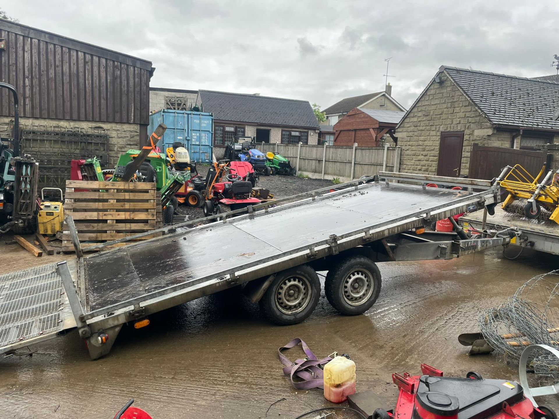 BRENDERUP TWIN AXLE TILT BED TRAILER, COMES WITH TOOL BOX, GOOD TYRES, SPARE WHEEL *NO VAT* - Image 3 of 5