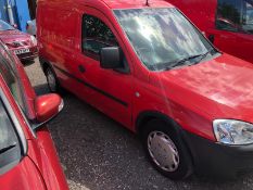 2010 VAUXHALL COMBO 1700 CDTI RED VAN, SHOWING 56,424 MILES, 1248CC DIESEL ENGINE *NO VAT*