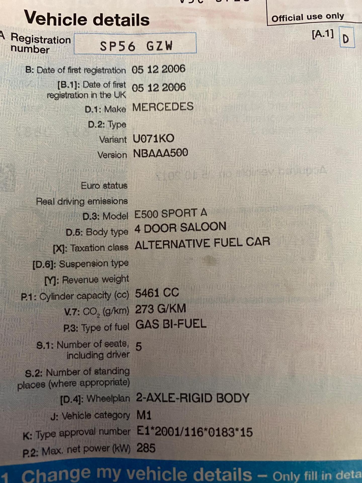 2006 MERCEDES E500 SPORT AUTO BLACK 4 DOOR SALOON, 5461cc GAS BI-FUEL, 188,042 MILES *NO VAT* - Image 25 of 25