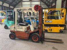 NISSAN QF02A DIESEL FORKLIFT, 2 TON LIFT TO 3.3M, SIDE SHIFT, WEIGHT 3.380KG *PLUS VAT*