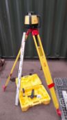 LEICA LASER LEVEL, TRIPOD, STAFF AND CASE AS SHOWN, IN GOOD WORKING ORDER *PLUS VAT*