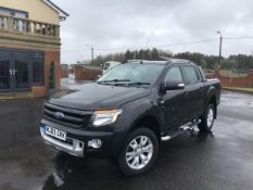 2015 FORD RANGER WILDTRAK 4X4 TDCI AUTO BLACK PICK UP, 3.0 AUTO, 128K MILES, FULL LEATHER *PLUS VAT*