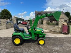 JOHN DEERE X595 4x4 RIDE ON MOWER WITH JOHN DEERE 45 FRONT LOADER AND BUCKET *PLUS VAT*