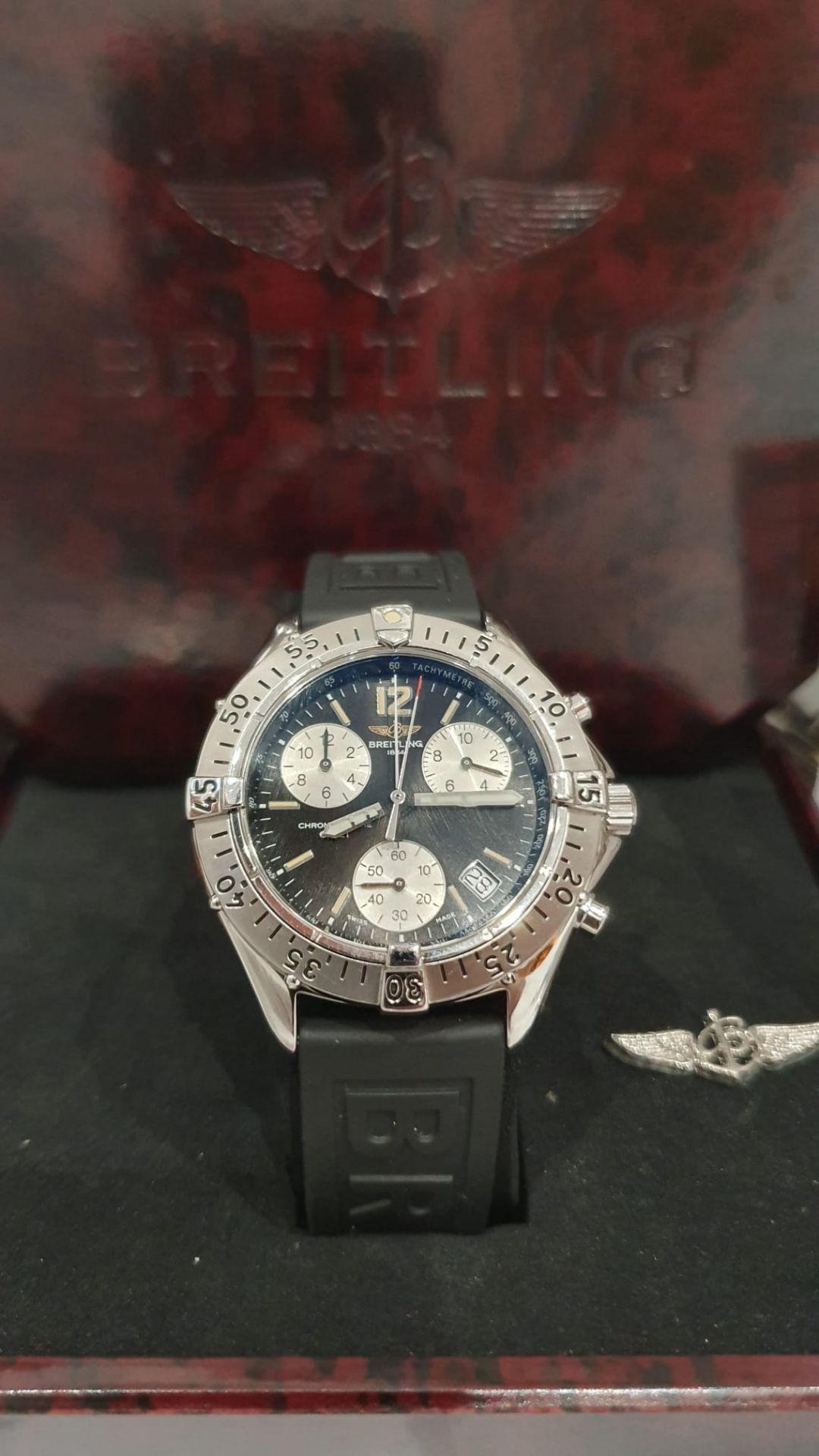 BREITLING CHRONOGRAPH MENS WATCH, MINT CONDITION *NO VAT* - Image 3 of 13