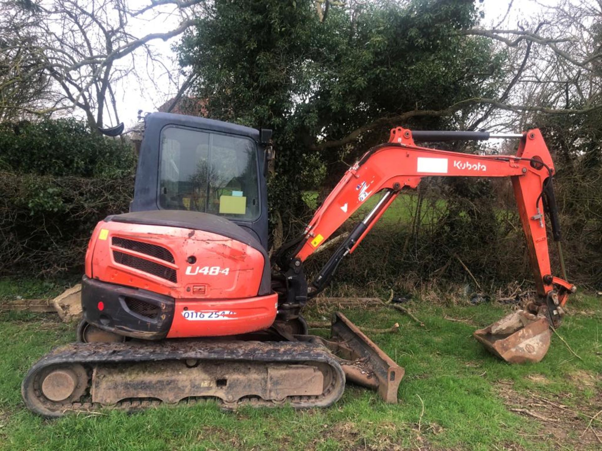 KUBOTA U48-4 RUBBER TRACKED CRAWLER EXCAVATOR / DIGGER, SHOWING 4177 HOURS, IN WORKING ORDER