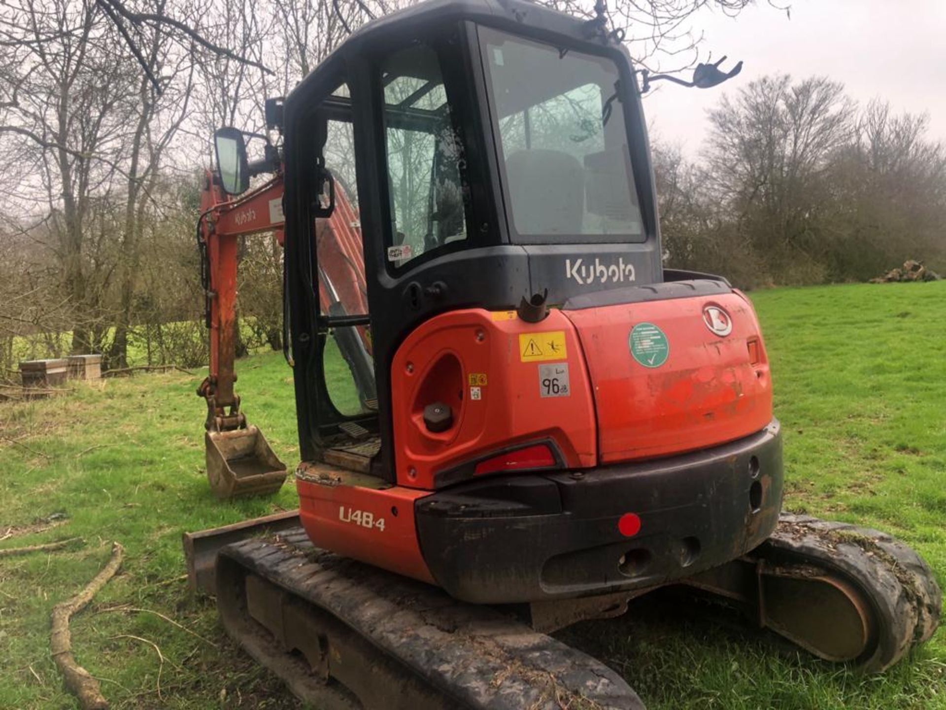 KUBOTA U48-4 RUBBER TRACKED CRAWLER EXCAVATOR / DIGGER, SHOWING 4177 HOURS, IN WORKING ORDER - Bild 3 aus 6