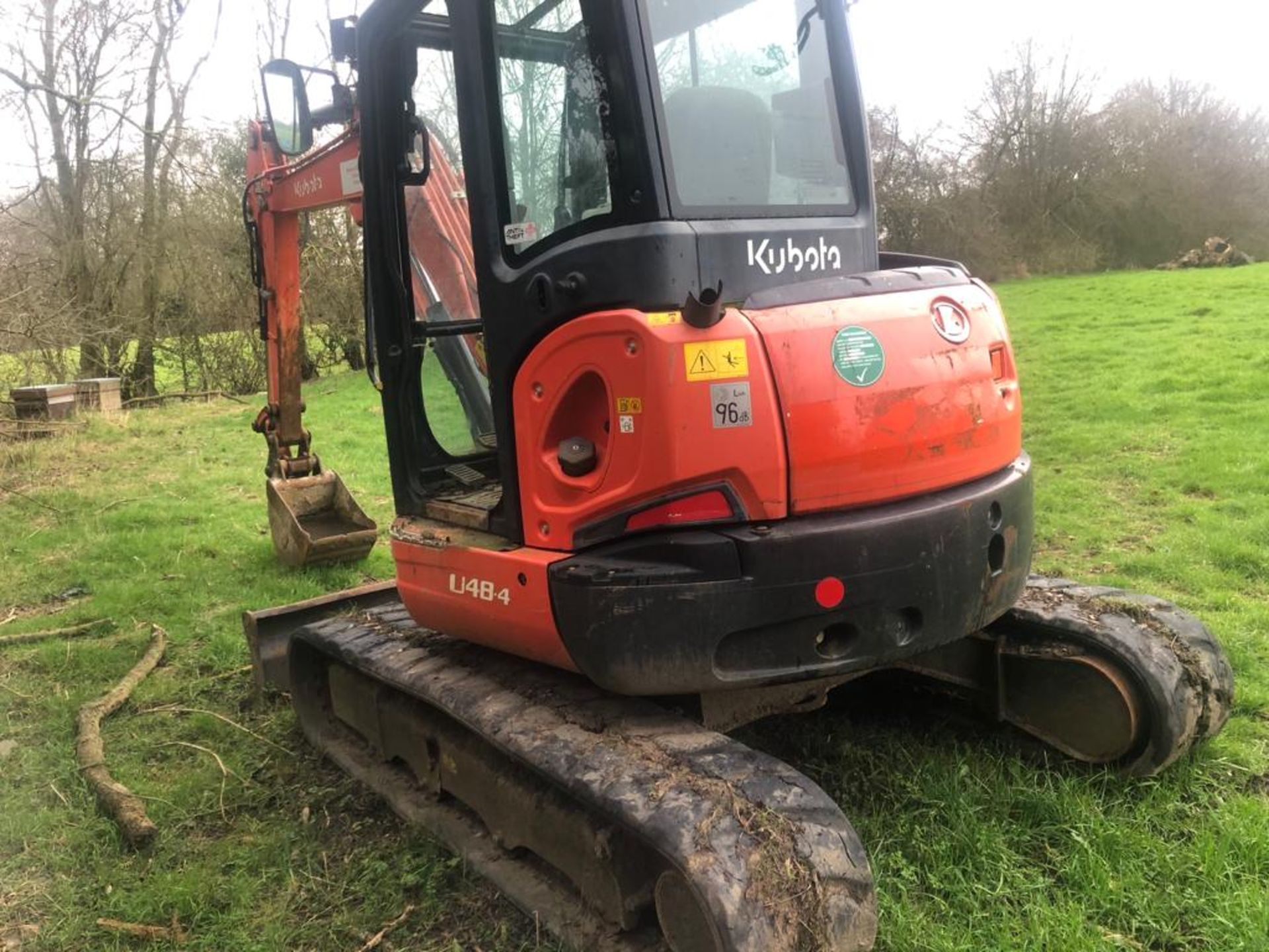 KUBOTA U48-4 RUBBER TRACKED CRAWLER EXCAVATOR / DIGGER, SHOWING 4177 HOURS, IN WORKING ORDER - Bild 6 aus 6