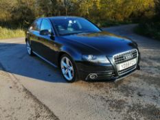 2009/59 REG AUDI A4 S LINE TDI 2.0 DIESEL BLACK 4 DOOR SALOON, SHOWING 2 FORMER KEEPERS *NO VAT*