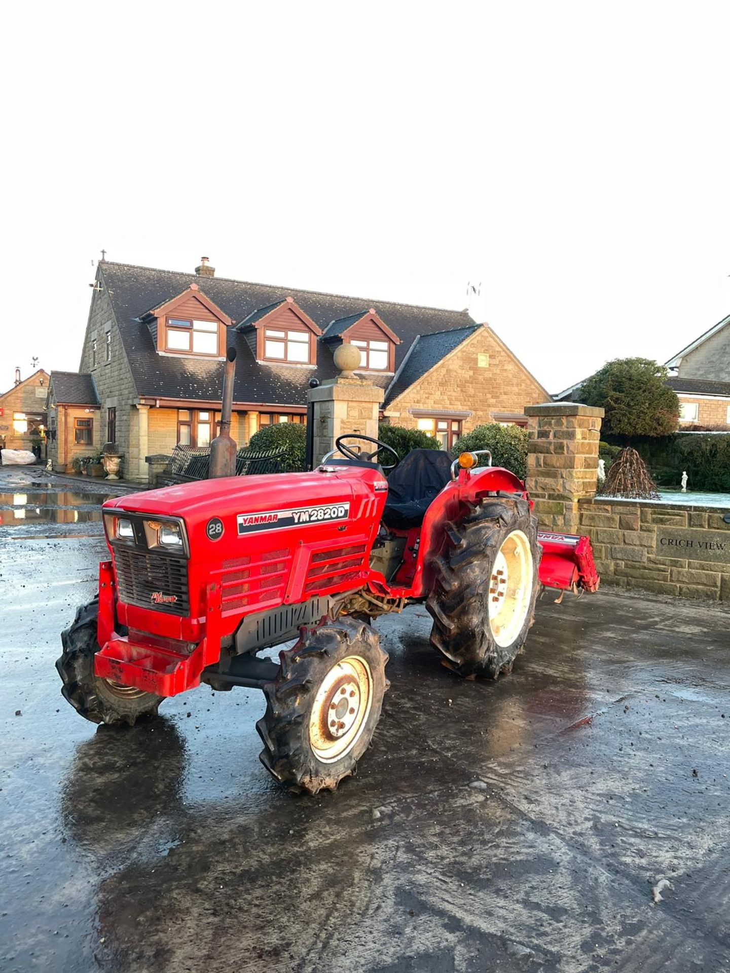 YANMAR YM2820D TRACTOR, 4 WHEEL DRIVE, WITH ROTATOR, RUNS AND WORKS, 3 POINT LINKAGE *PLUS VAT* - Image 2 of 8