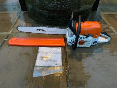 NEW AND UNUSED STIHL MS391 CHAINSAW, 20" BAR AND CHAIN, BAR COVER INCLUDED, MANUAL INCLUDED *NO VAT*