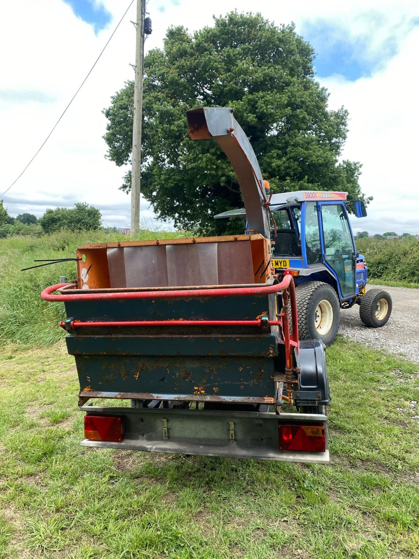 JENSEN A540 FAST TOW WOOD CHIPPER, KUBOTA DIESEL ENGINE, RUNS WORKS AND CIPPS *PLUS VAT* - Image 3 of 6