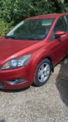 2008 FORD FOCUS ZETEC 100 ORANGE 5 DOOR HATCHBACK, 103,638 MILES, 1.6 PETROL ENGINE *NO VAT*