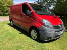 2009 VAUXHALL VIVARO 2700 CDTI SWB RED PANEL VAN, 2.0 DIESEL ENGINE, 89,936 MILES *PLUS VAT*