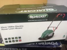 QUALCAST 33cm 1500w ELECTRIC HOVER LAWN MOWER, USED, TESTED WORKING *NO VAT*