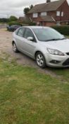 2008/08 REG FORD FOCUS ZETEC TD 115 1.8 DIESEL SILVER HATCHBACK, SHOWING 3 FORMER KEEPERS *NO VAT*