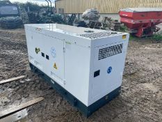 NEW AND UNUSED 2021 60KvA SILENT DIESEL GENERATOR, 4 CYLINDER DIESEL ENGINE *PLUS VAT*