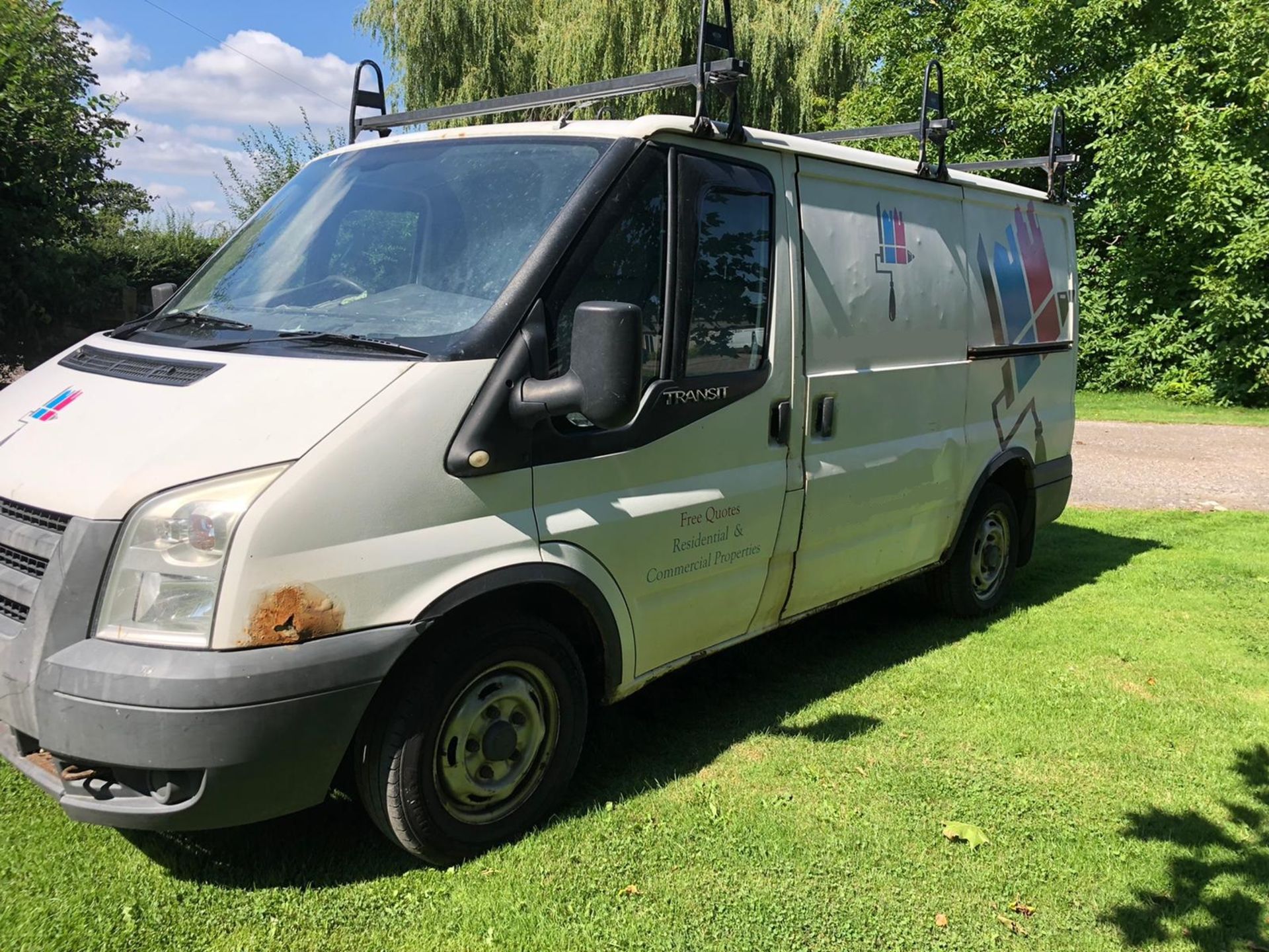 2008/58 FORD TRANSIT 85 T260S FWD WHITE PANEL VAN, 2.2 DIESEL, 205,300 MILES *NO VAT* - Image 3 of 9