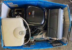 JOB LOT OF KETTLES, TOASTERS, HAIR DRYER, IRONS, WINE COOLER, GEORGE FOREMAN GRILL ECT *NO VAT*