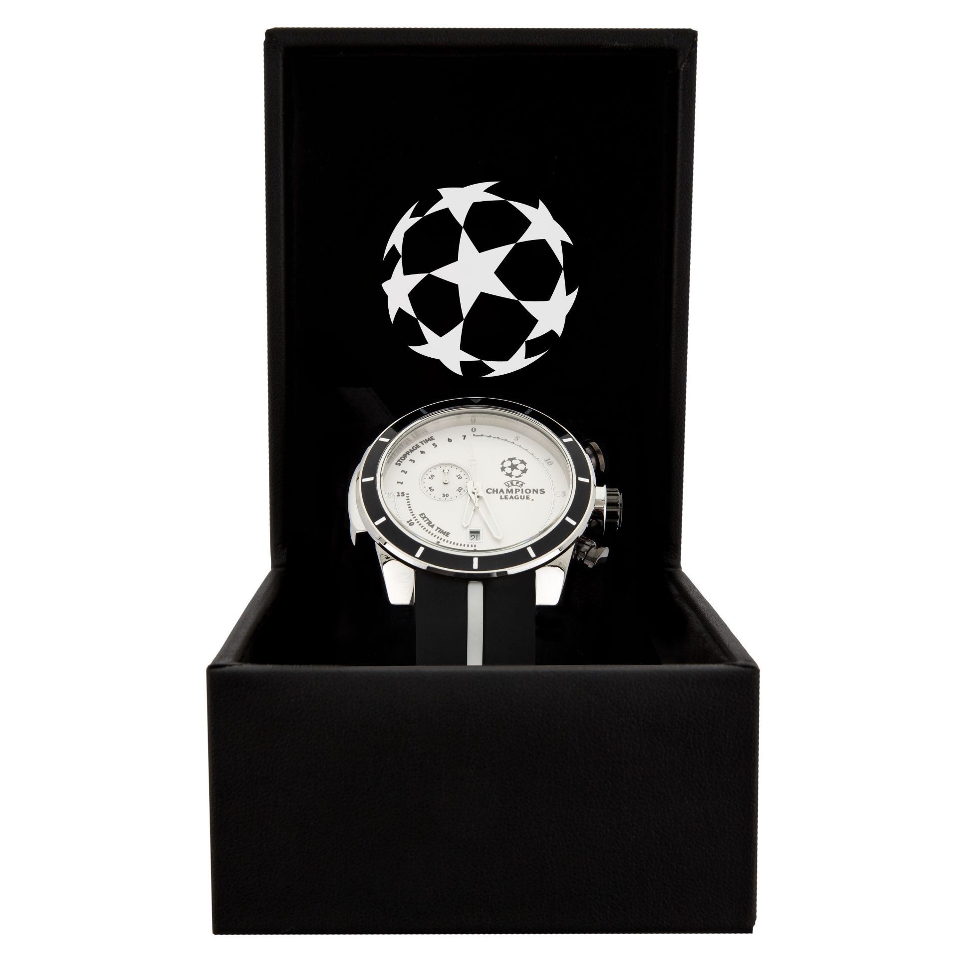 BRAND NEW OFFICIAL UEFA CHAMPIONS LEAGUE 45 MINUTE COUNTDOWN WATCH CL45-STB-GRBLP, RRP £225 - Image 4 of 5