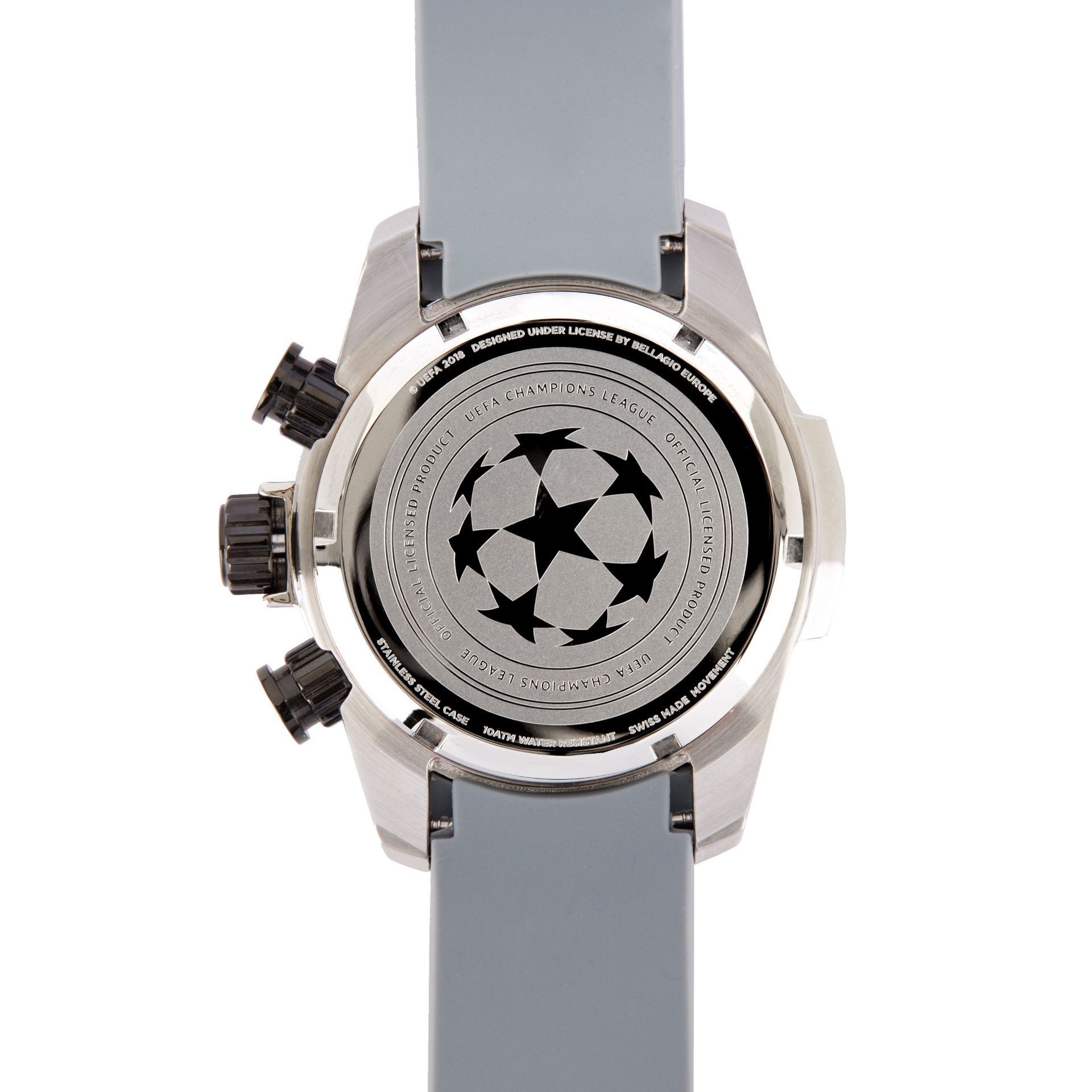 BRAND NEW OFFICIAL UEFA CHAMPIONS LEAGUE 45 MINUTE COUNTDOWN WATCH CL45-STB-GRBLP, RRP £225 - Image 3 of 5