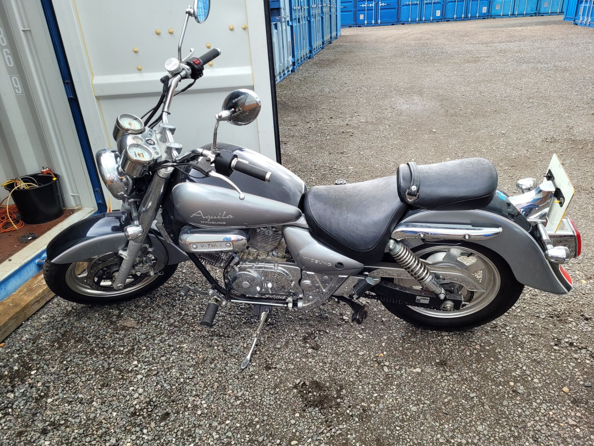 HYOSUNG AQUILA V-TWIN 125CC ONLY 1677 MILES, VERY LOW MILEAGE IN GOOD CONDITION WITH LIKE NEW TYRES