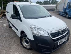 2017 PEUGEOT PARTNER S L2 BLUE HDI LWB WHITE PANEL VAN, 1.6 DIESEL ENGINE, 86K MILES *PLUS VAT*