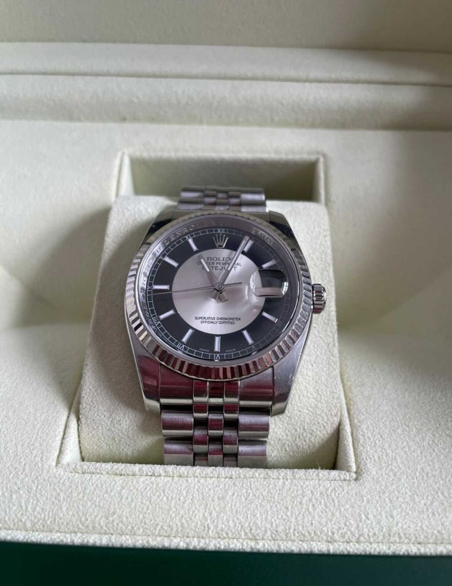 2008 ROLEX DATEJUST 116234 TUXEDO DIAL MENS WRIST WATCH - BOX AND CERTIFICATE OF AUTHENTICITY - Image 2 of 3