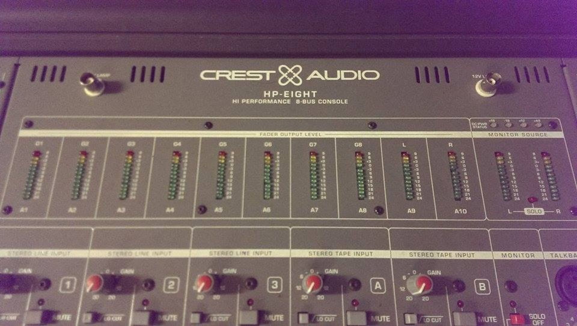 Crest/Peavey Audio Professional Studio Mixer with flight case and power unit. - Image 2 of 4
