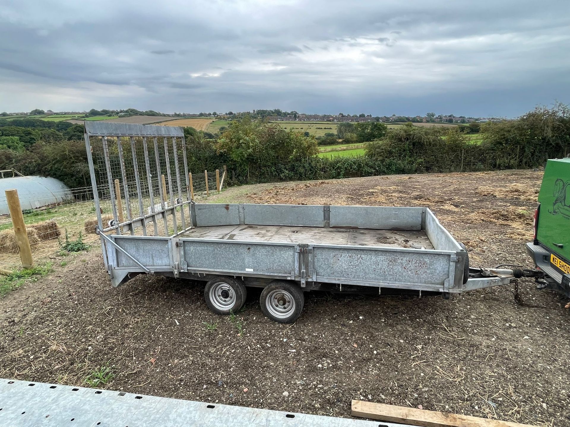 14ft x 7ft GRAHAM EDWARDS BEAVER TAIL TRAILER WITH SPRING LOADED RAMP *NO VAT*