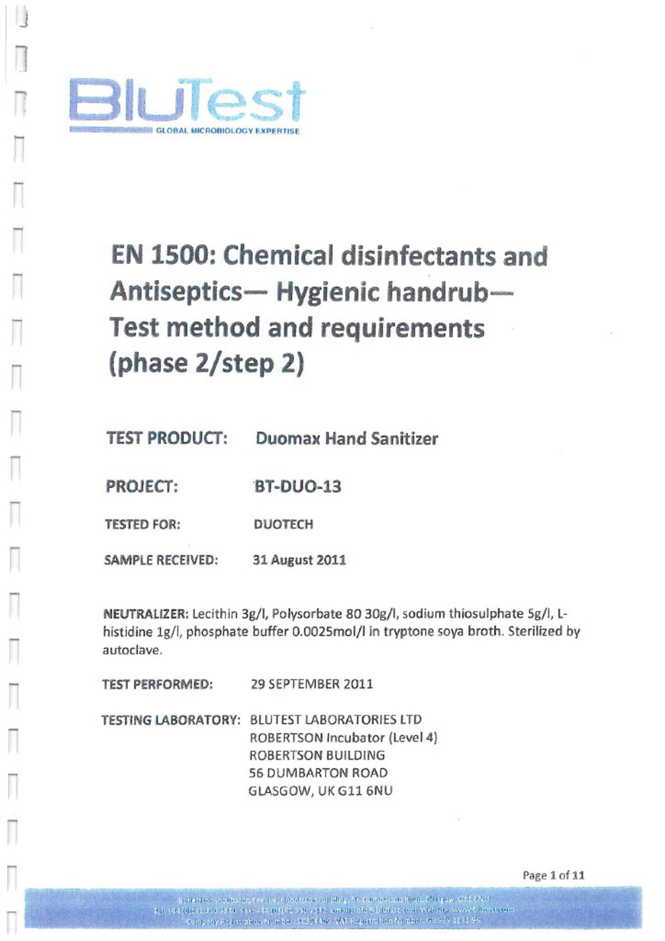 1000L IBC OF DUOMAX SUPER CONCENTRATED DISINFECTANT, MADE IN UK, MARCH 2020, ALL DOCUMENTS ATTACHED - Image 41 of 75
