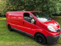 2013 VAUXHALL VIVARO 2900 ECOFLEX CDTI LWB RED PANEL VAN, 43,249 MILES, 2.0 DIESEL ENIGNE *NO VAT*