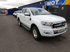 2017/67 FORD RANGER LIMITED 4X4 TDCI WHITE PICK UP, 2.2 DIESEL, 76K MILES, 6 SPEED MANUAL *PLUS VAT*