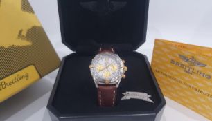 BREITLING CHRONOGRAPH GOLD & STEEL BI-METAL MENS SWISS WATCH *NO VAT*