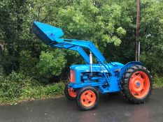 FORDSON MAJOR DIESEL LOADER TRACTOR, COMPLETE WITH BUCKET, GOOD TYRES, IN WORKING ORDER