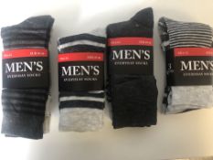 360 PAIRS OF MENS EVERYDAY SOCKS, SIZE UK 6-11, EUR 39-46 *NO VAT*