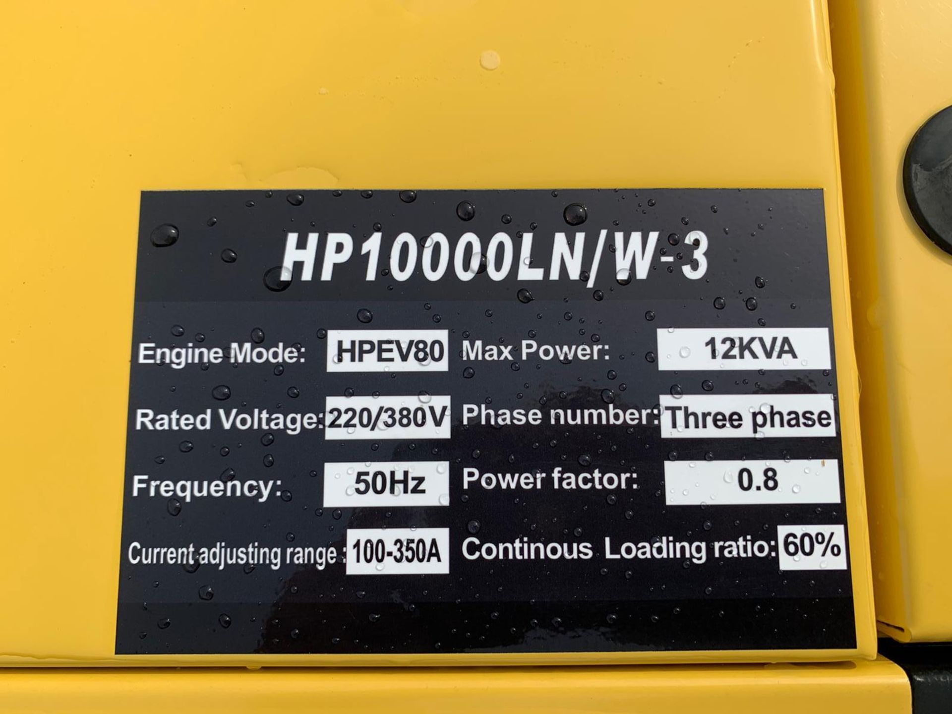 NEW AND UNUSED GENSET 12KvA HP10000N/W-3 DIESEL GENERATOR WELDER, 220 OR 380 VOLTS *PLUS VAT* - Image 12 of 13