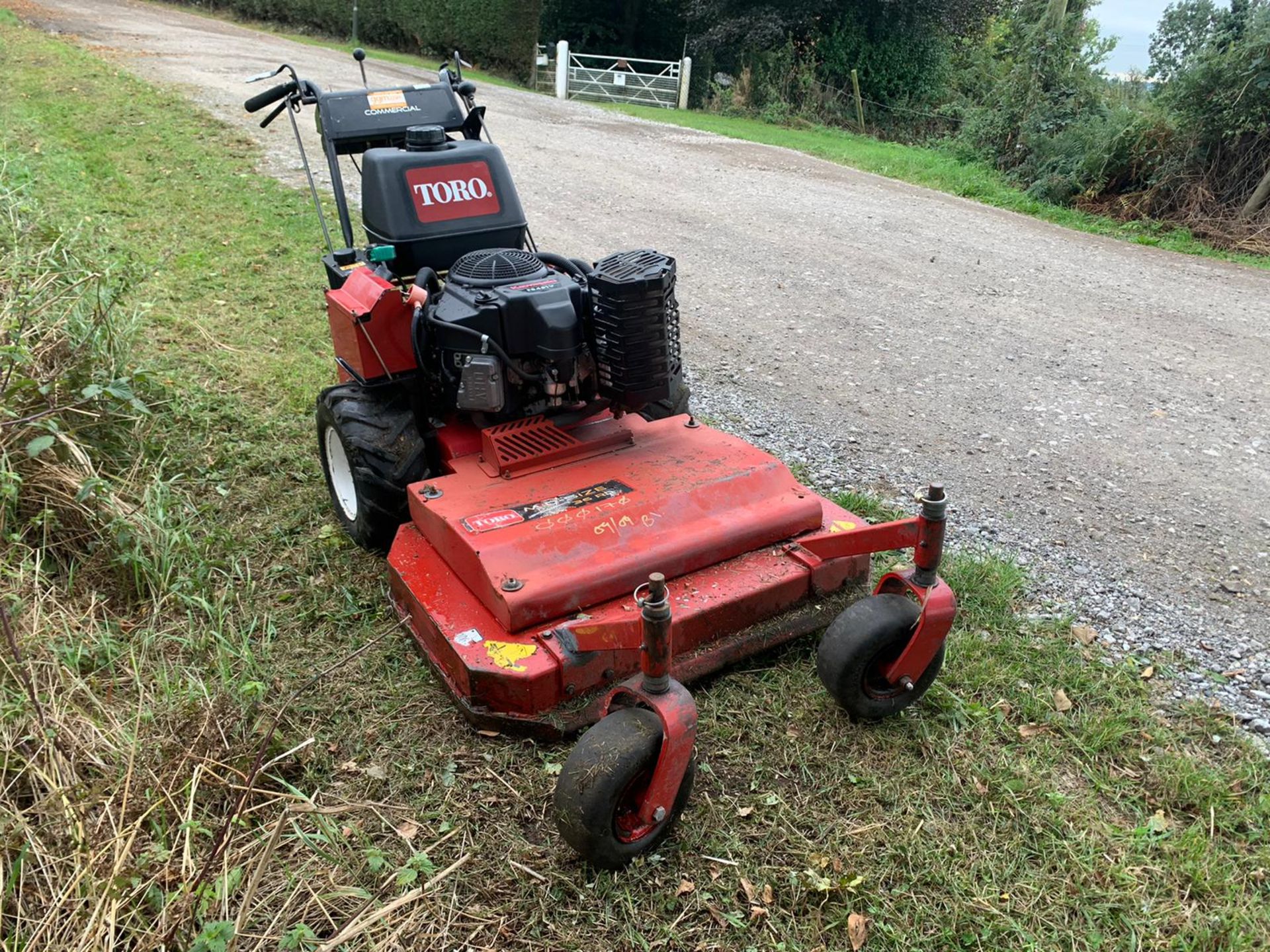 TORO 36" WALK BEHIND PEDESTRIAN MOWER, RUNS DRIVES AND CUTS WELL, PULL OR ELECTRIC START