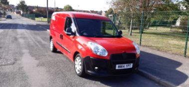 2014 FIAT DOBLO 16V MULTIJET RED PANEL VAN, 84K MILES, 1.2 DIESEL ENGINE *PLUS VAT*