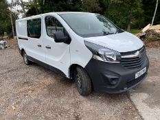 2016/66 VAUXHALL VIVARO 2900 CDTI WHITE FACTORY CREW VAN, 88K MILES, 1.6 DIESEL *PLUS VAT*