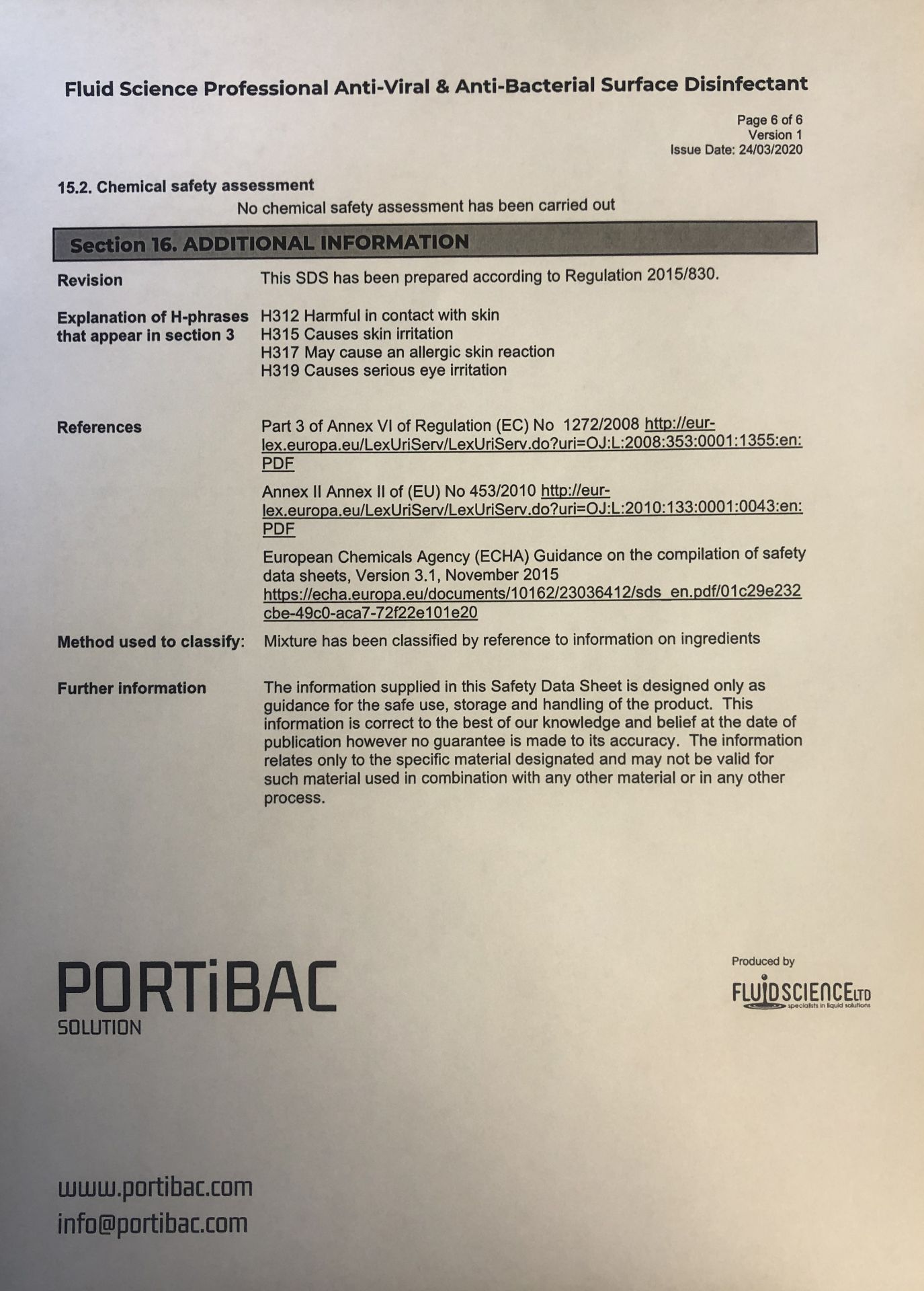 BRAND NEW AND BOXED PORTIBAC 1500 10L BACKPACK *NO VAT* - Image 11 of 11