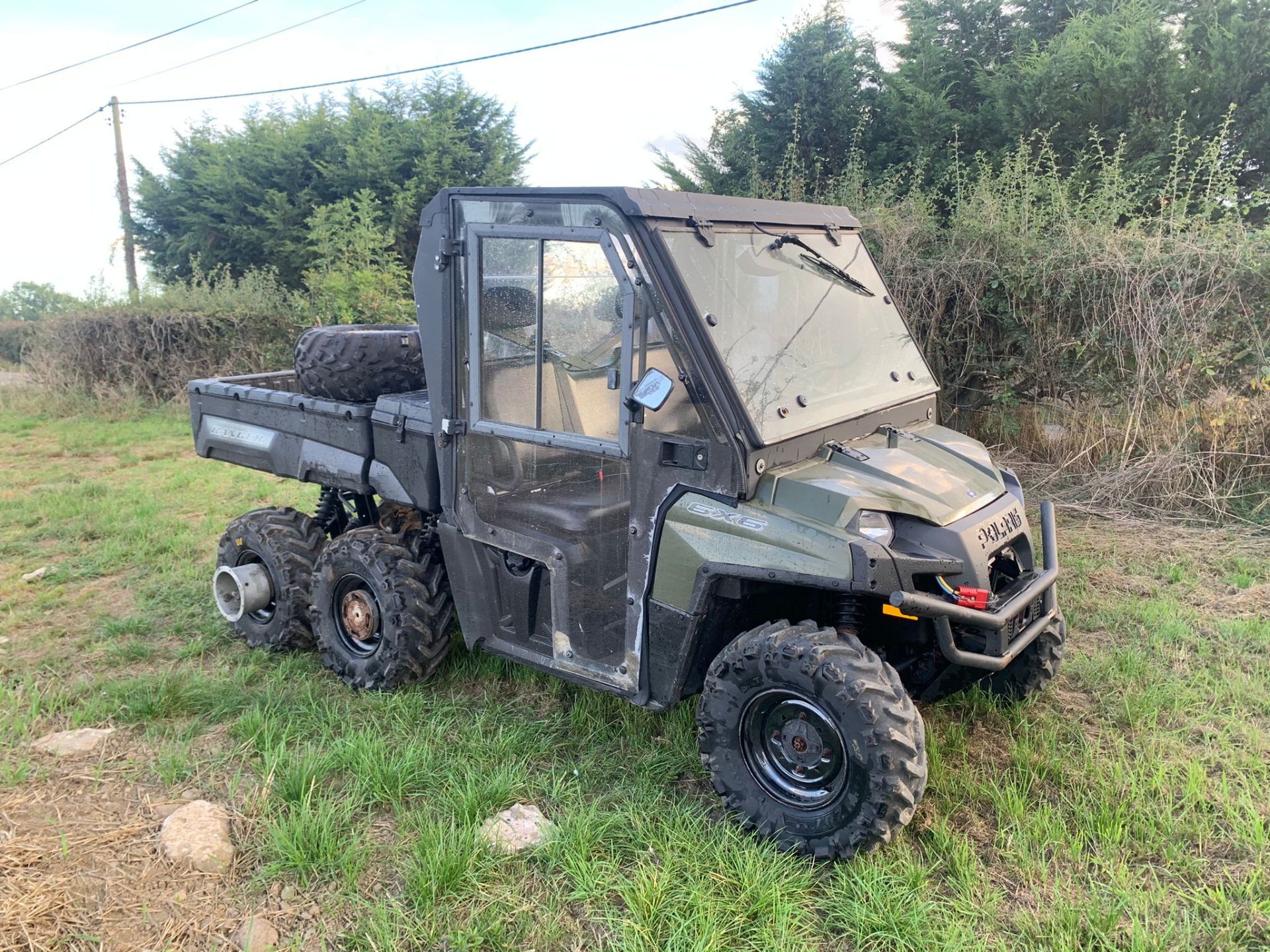 2015 POLARIS RANGER 800 EFI 6x6 BUGGI WITH 4 DUO REAR WHEELS, RUNS AND DRIVES *PLUS VAT*