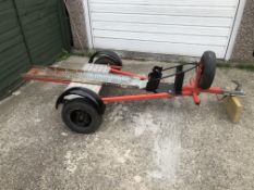 SINGLE BIKE TRAILER WITH SPARE WHEEL, HAS LIGHTS AND INDICATORS *PLUS VAT*