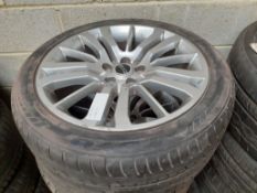 4 x LAND ROVER RANGE ROVER ALLOY WHEELS WITH TYRES 275 40 20, 6mm TREAD *NO VAT*