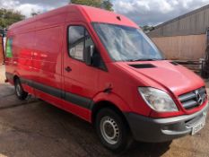 2009 MERCEDES SPRINTER 311 CDI LWB RED PANEL VAN, 126,332 MILES, 2.2 DIESEL ENGINE *PLUS VAT*